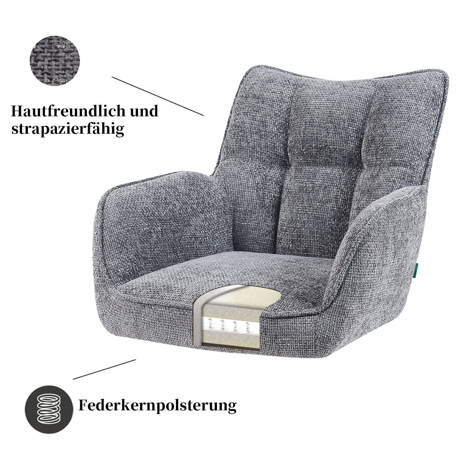 Esszimmerstuhl Mika-Theo 2er-Set | 360° drehbar Eiche geölt Natur