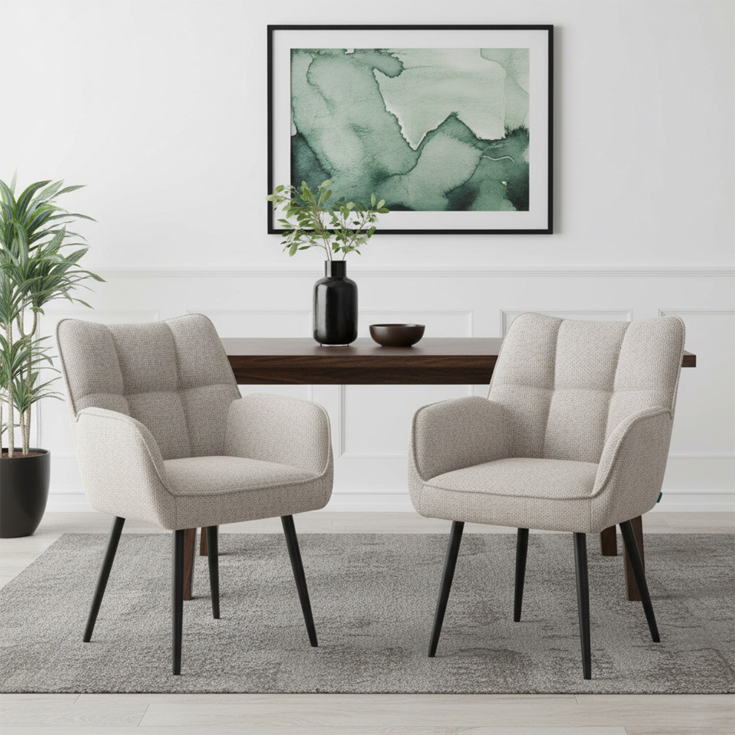 Mika-Enya - Esszimmerstuhl 2er Set in Retro Optik