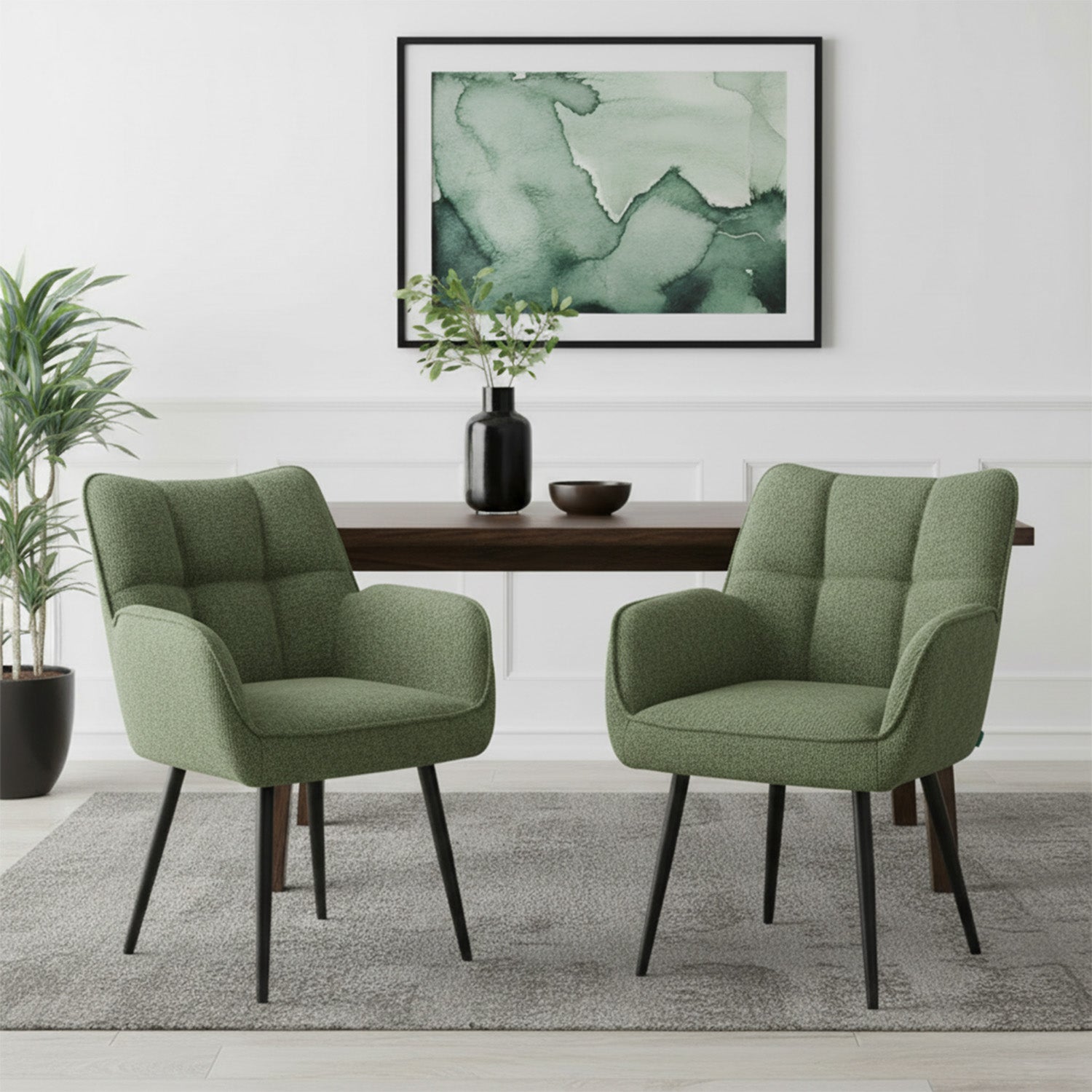 Mika-Enya - Esszimmerstuhl 2er Set in Retro Optik