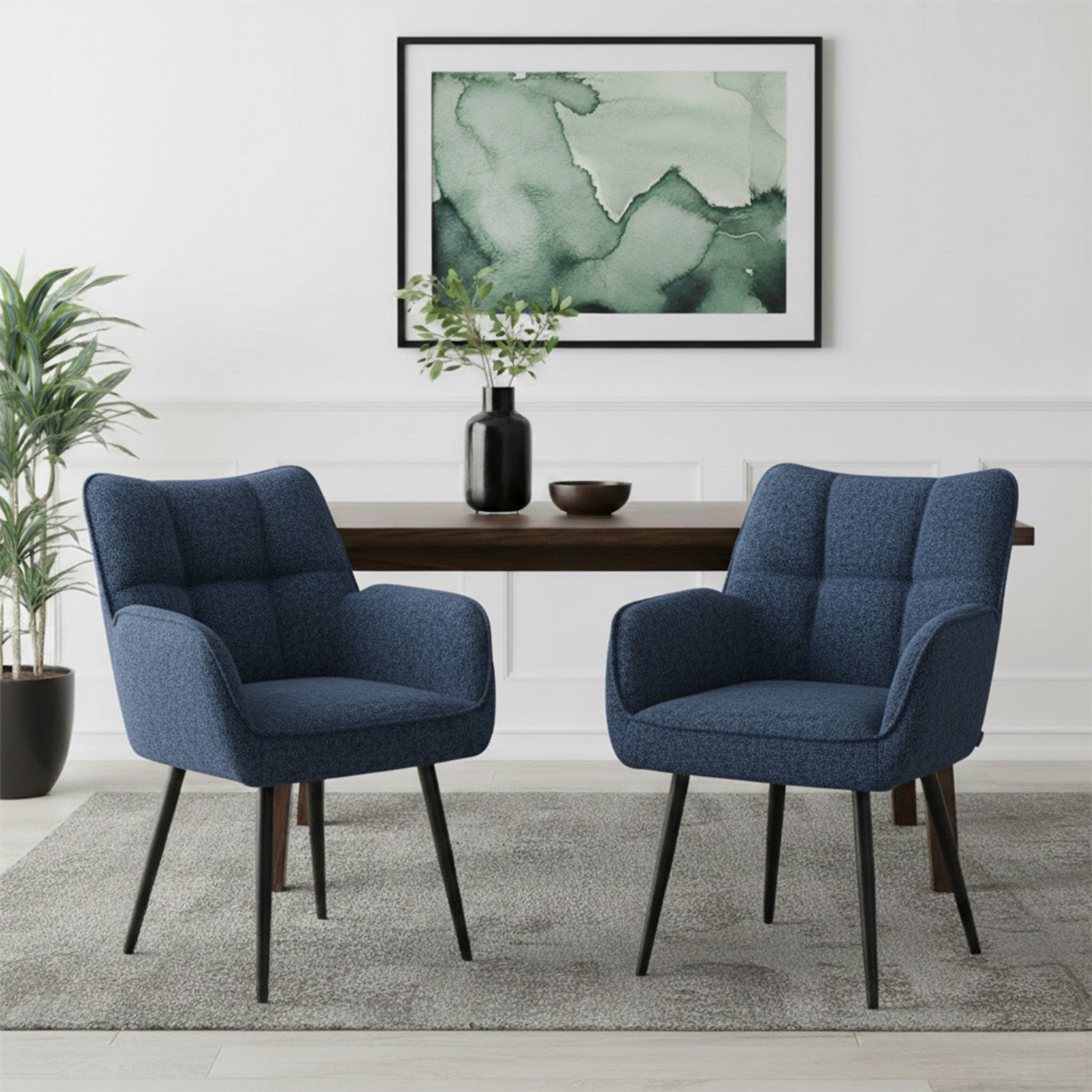 Mika-Enya - Esszimmerstuhl 2er Set in Retro Optik