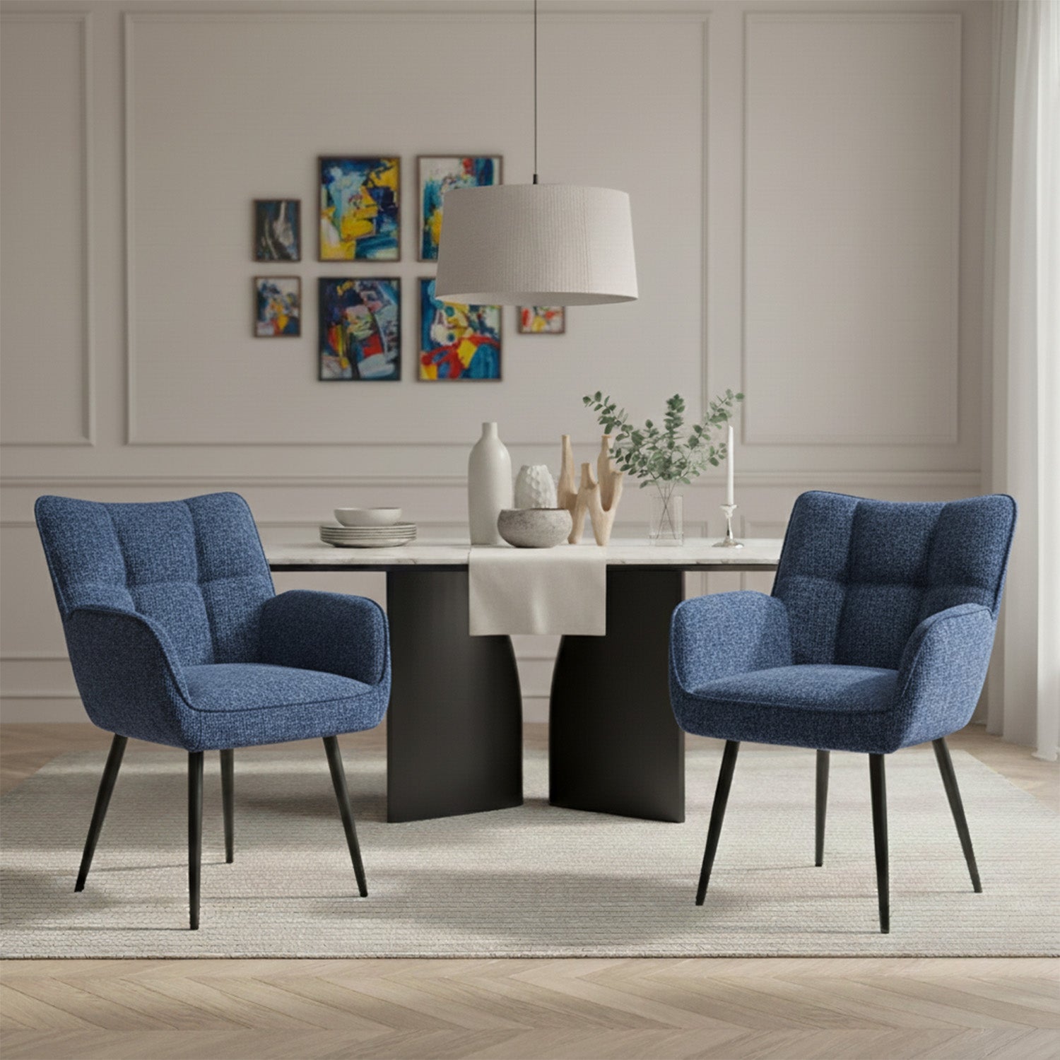 Mika-Enya - Esszimmerstuhl 2er Set in Retro Optik