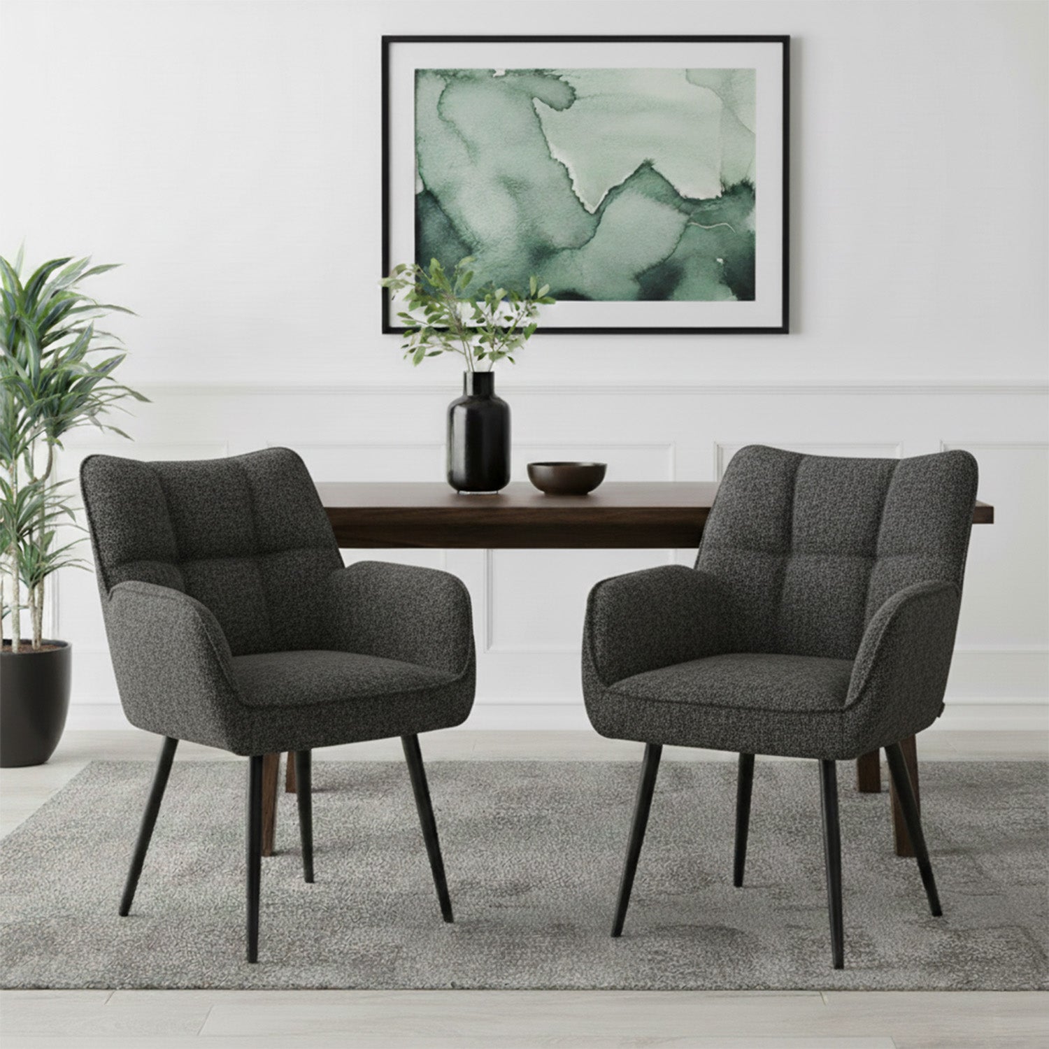 Mika-Enya - Esszimmerstuhl 2er Set in Retro Optik