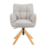 Mika-Ida 2er-Set - Drehsessel mit Federkernpolsterung und Eichenholzgestell