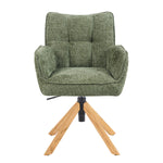 Mika-Ida 2er-Set - Drehsessel mit Federkernpolsterung und Eichenholzgestell