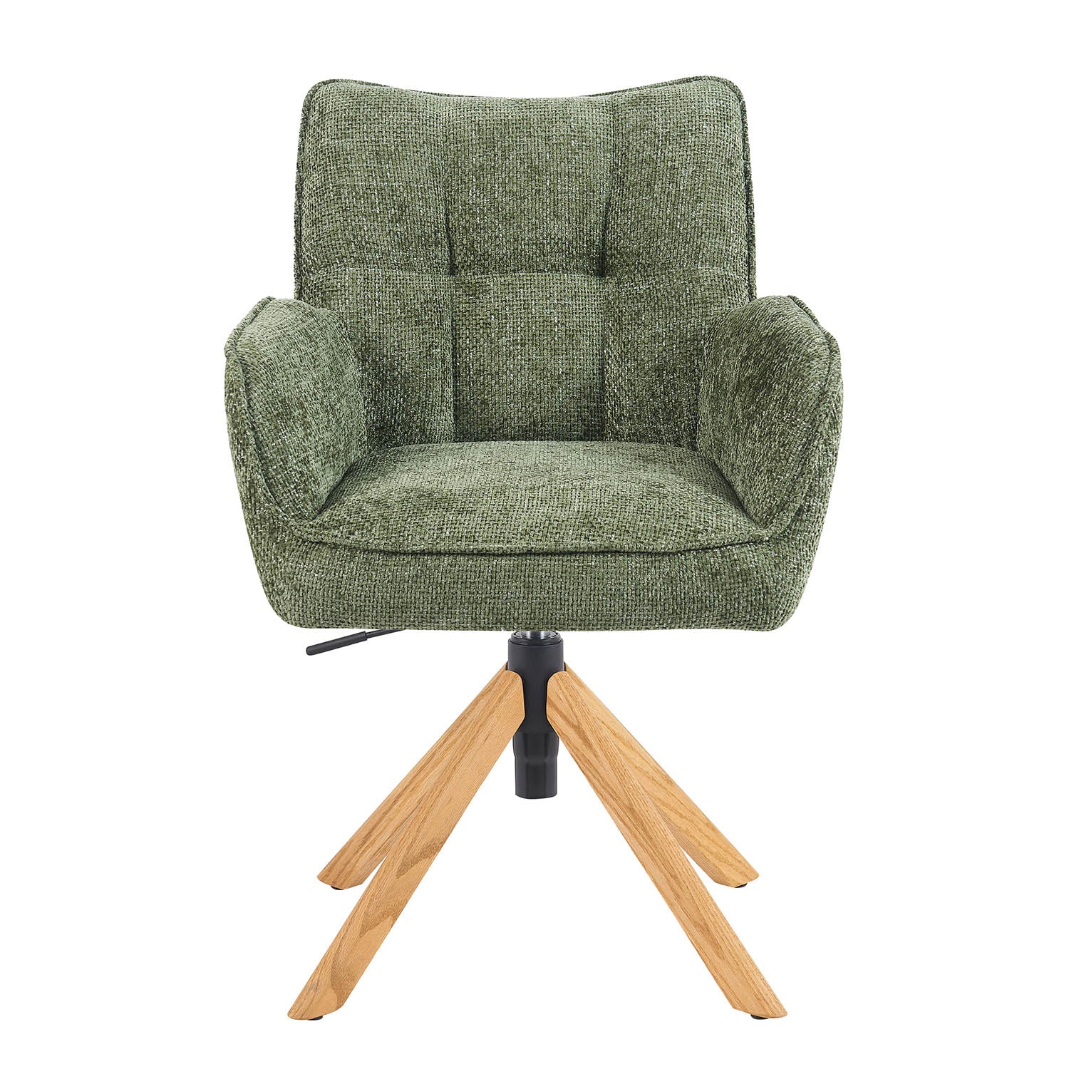 Mika-Ida 2er-Set - Drehsessel mit Federkernpolsterung und Eichenholzgestell