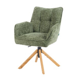 Mika-Ida 2er-Set - Drehsessel mit Federkernpolsterung und Eichenholzgestell