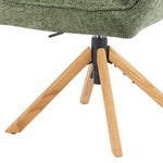 Mika-Ida 2er-Set - Drehsessel mit Federkernpolsterung und Eichenholzgestell