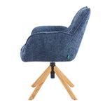 Mika-Ida 2er-Set - Drehsessel mit Federkernpolsterung und Eichenholzgestell