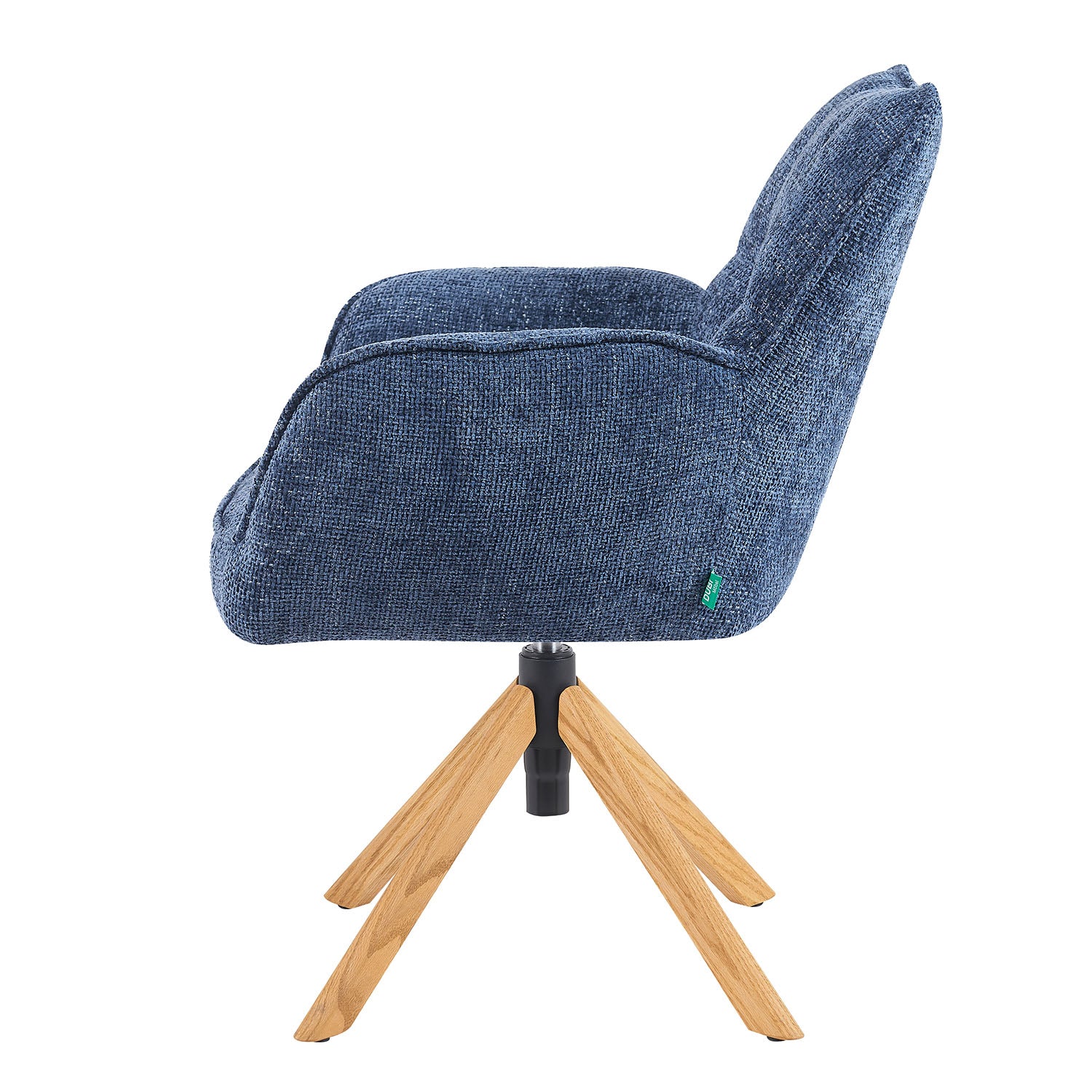 Mika-Ida 2er-Set - Drehsessel mit Federkernpolsterung und Eichenholzgestell