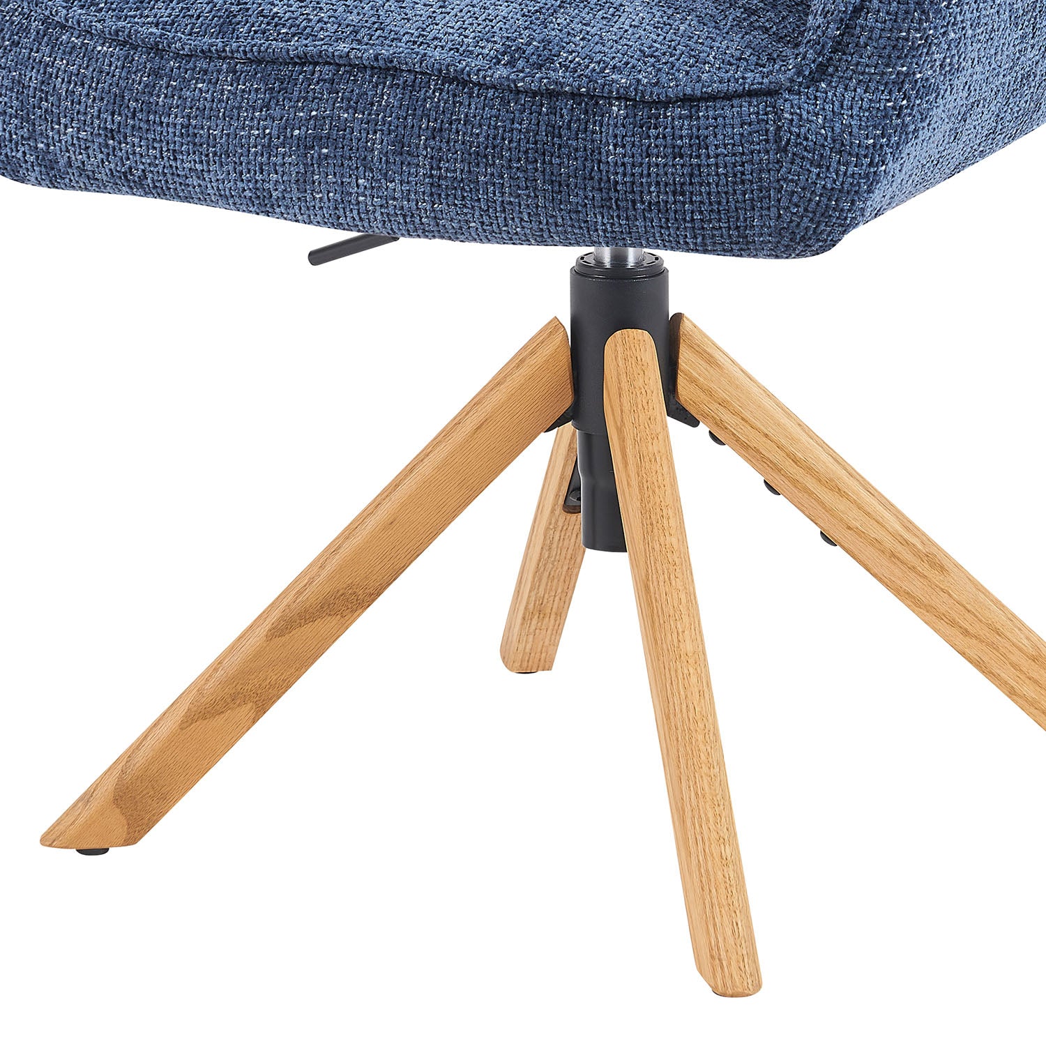 Mika-Ida 2er-Set - Drehsessel mit Federkernpolsterung und Eichenholzgestell