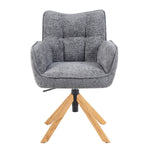 Mika-Ida 2er-Set - Drehsessel mit Federkernpolsterung und Eichenholzgestell