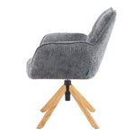 Mika-Ida 2er-Set - Drehsessel mit Federkernpolsterung und Eichenholzgestell