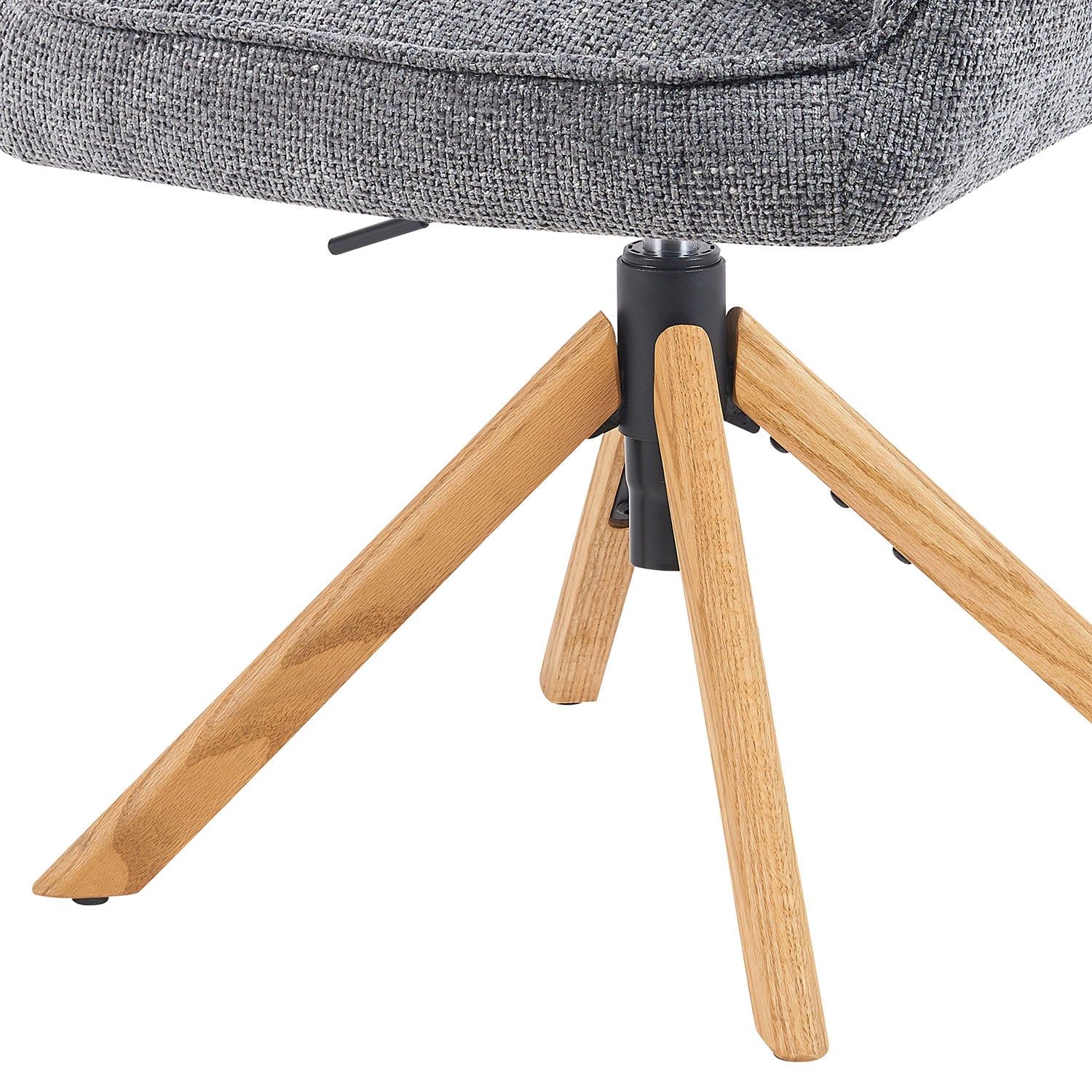 Mika-Ida 2er-Set - Drehsessel mit Federkernpolsterung und Eichenholzgestell