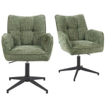 Mika-Daan 2er-Set - Drehsessel mit Federkernpolsterung und Metallgestell