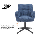 Mika-Daan 2er-Set - Drehsessel mit Federkernpolsterung und Metallgestell