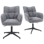 Mika-Daan 2er-Set - Drehsessel mit Federkernpolsterung und Metallgestell