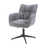 Mika-Daan 2er-Set - Drehsessel mit Federkernpolsterung und Metallgestell