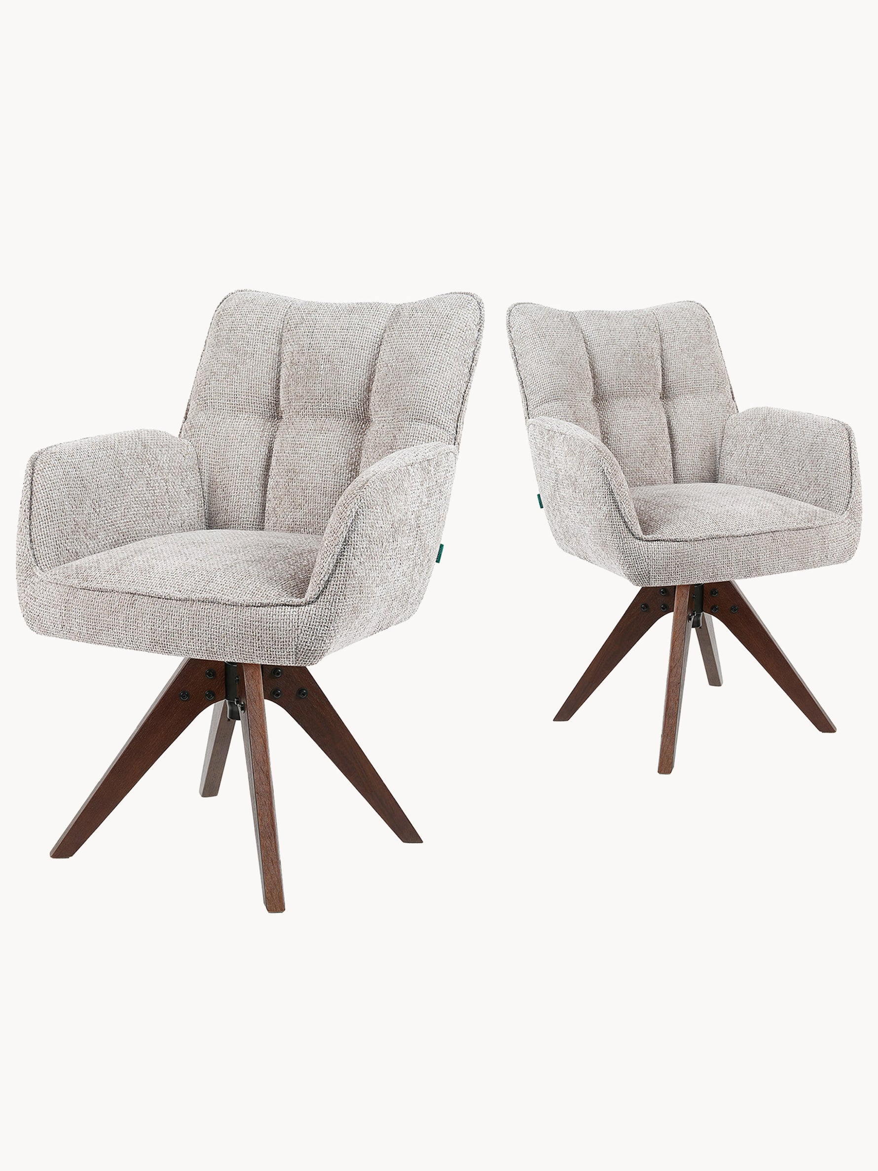 Esszimmerstuhl Mika-Theo 2er-Set | 360° drehbar Eiche geölt Natur