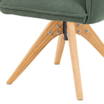 Mika-Emil - Armlehnenstuhl in Cord mit massivem Eichenholzgestell