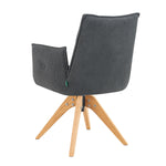 Mika-Emil - Armlehnenstuhl in Cord mit massivem Eichenholzgestell