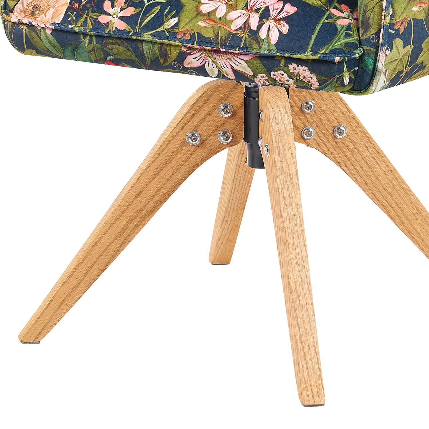 Mika-Emil - Armlehnenstuhl in Cord mit massivem Eichenholzgestell