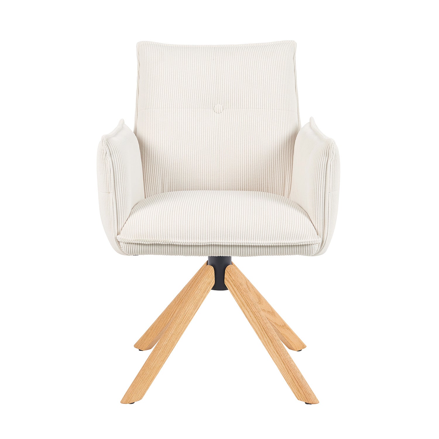 Mika-Paul 2er-Set - Armlehnenstuhl mit mini Cord Stoff