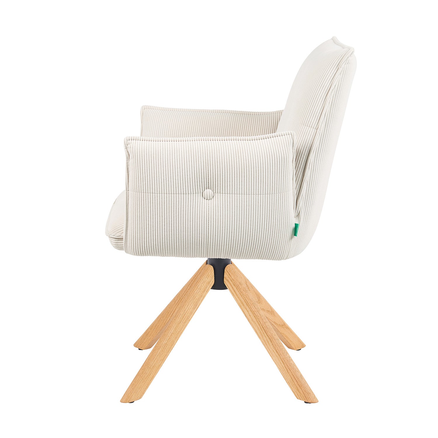 Mika-Paul 2er-Set - Armlehnenstuhl mit mini Cord Stoff