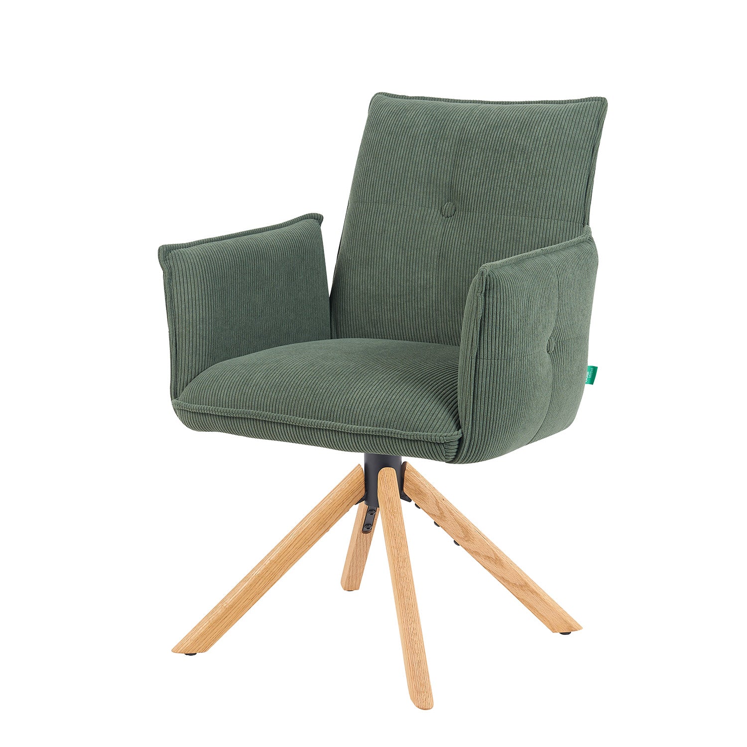 Mika-Paul 2er-Set - Armlehnenstuhl mit mini Cord Stoff