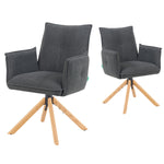 Mika-Paul 2er-Set - Armlehnenstuhl mit mini Cord Stoff