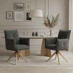 Mika-Paul 2er-Set - Armlehnenstuhl mit mini Cord Stoff