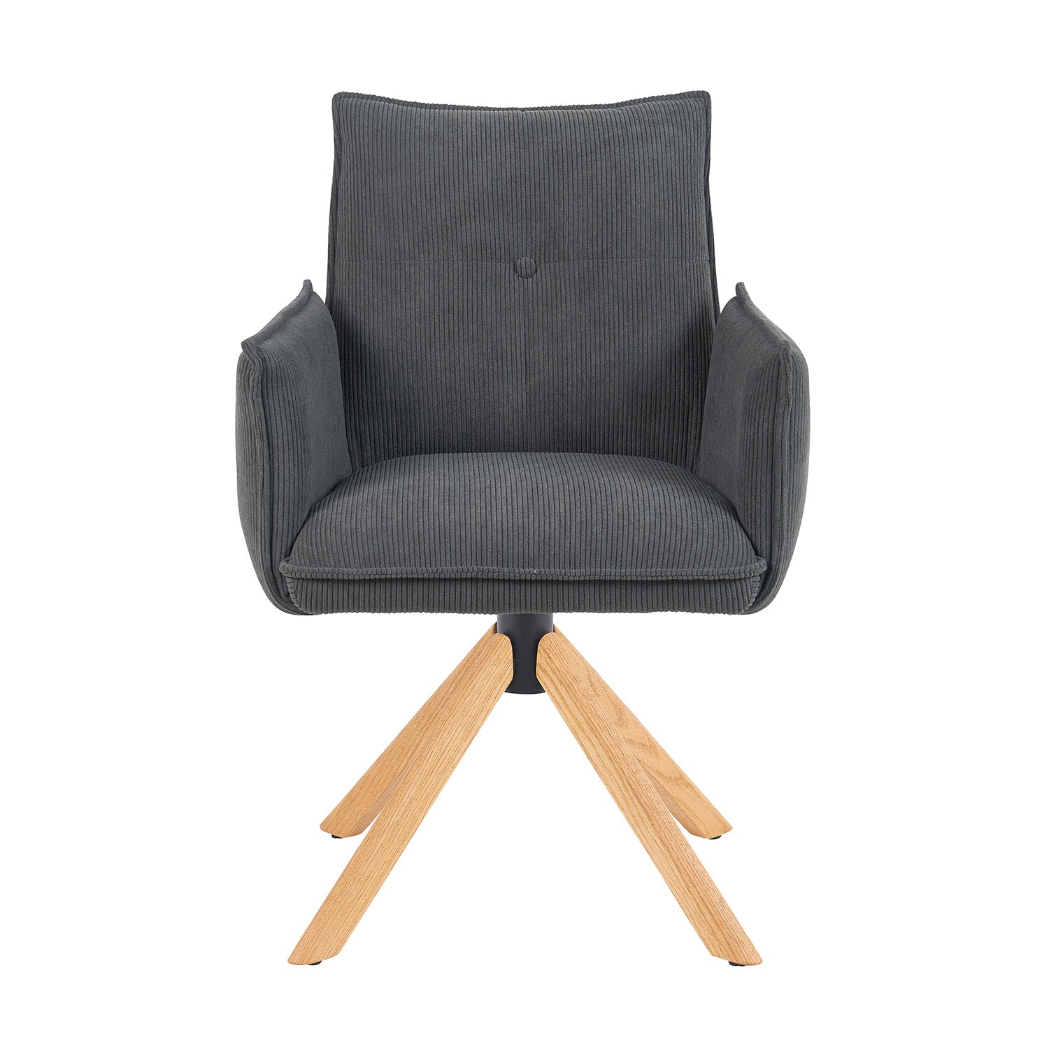 Mika-Paul 2er-Set - Armlehnenstuhl mit mini Cord Stoff