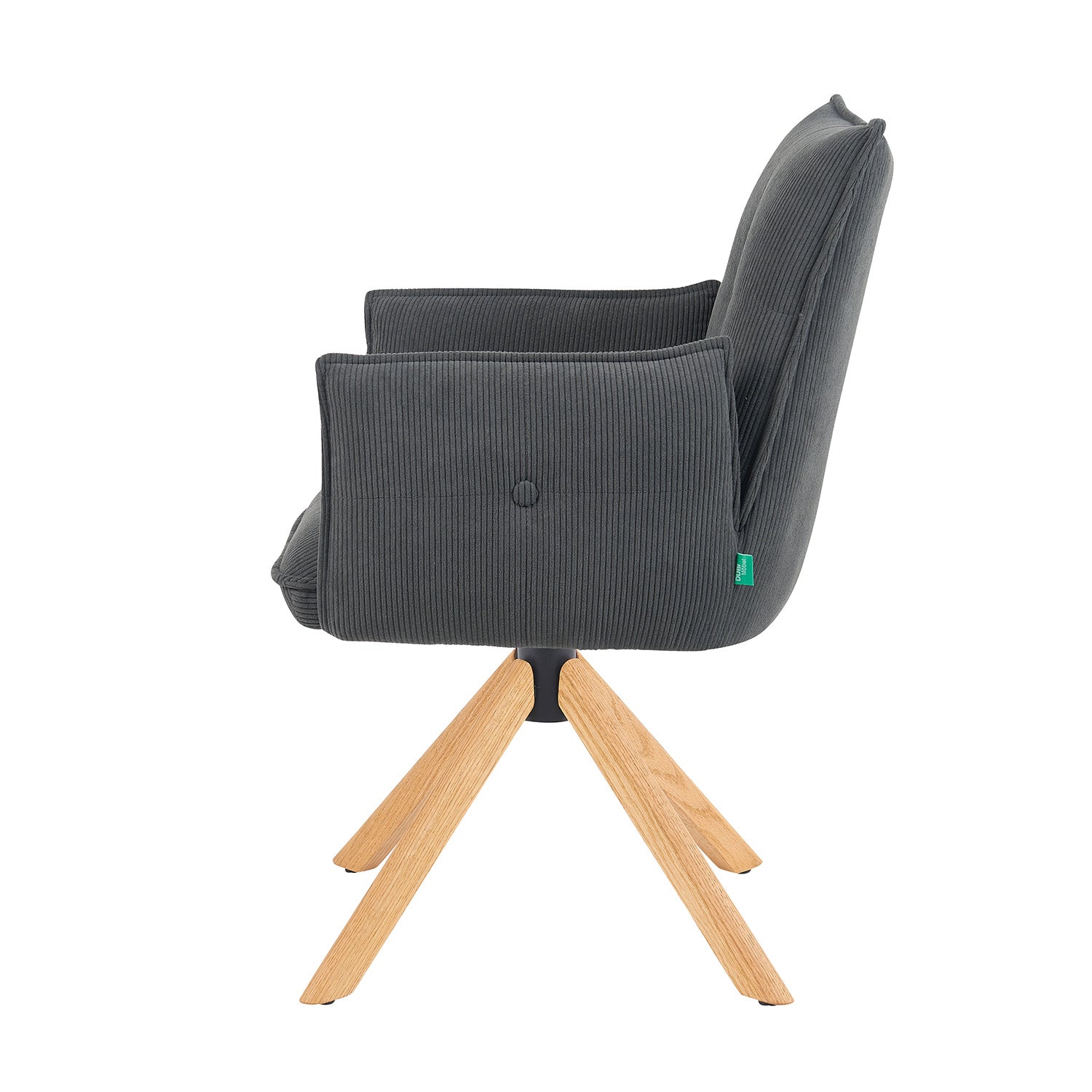 Mika-Paul 2er-Set - Armlehnenstuhl mit mini Cord Stoff