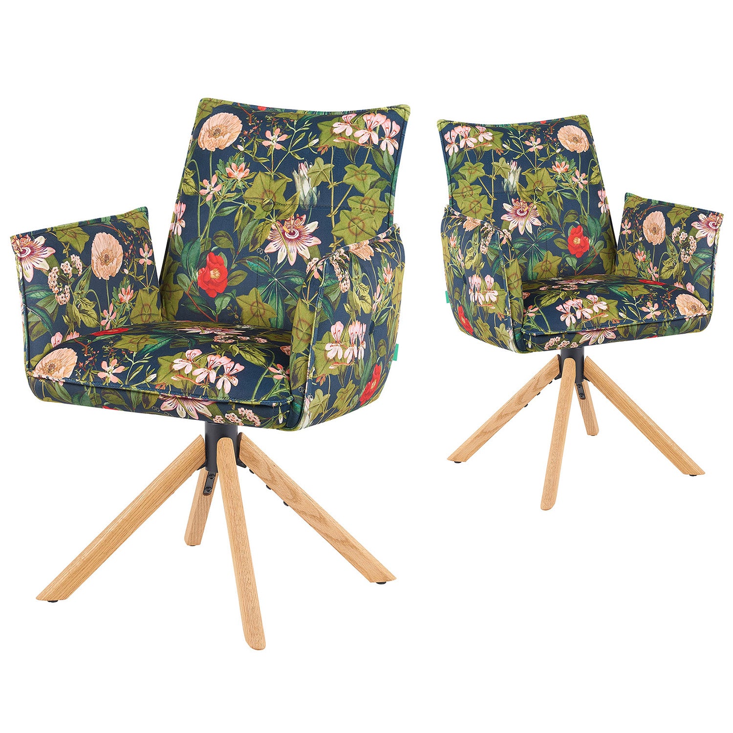 Mika-Paul 2er-Set - Armlehnenstuhl mit mini Cord Stoff