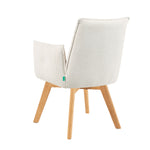 Mika-Emil - Armlehnenstuhl in Cord mit massivem Eichenholzgestell