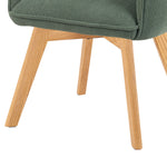 Mika-Emil - Armlehnenstuhl in Cord mit massivem Eichenholzgestell