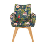 Mika-Emil - Armlehnenstuhl in Cord mit massivem Eichenholzgestell