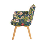 Mika-Emil - Armlehnenstuhl in Cord mit massivem Eichenholzgestell