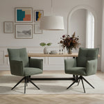 Mika-Nina 2er-Set- Armlehenstuhl mit Mini Cord Bezug