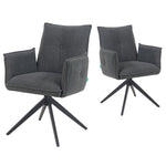 Mika-Nina 2er-Set- Armlehenstuhl mit Mini Cord Bezug