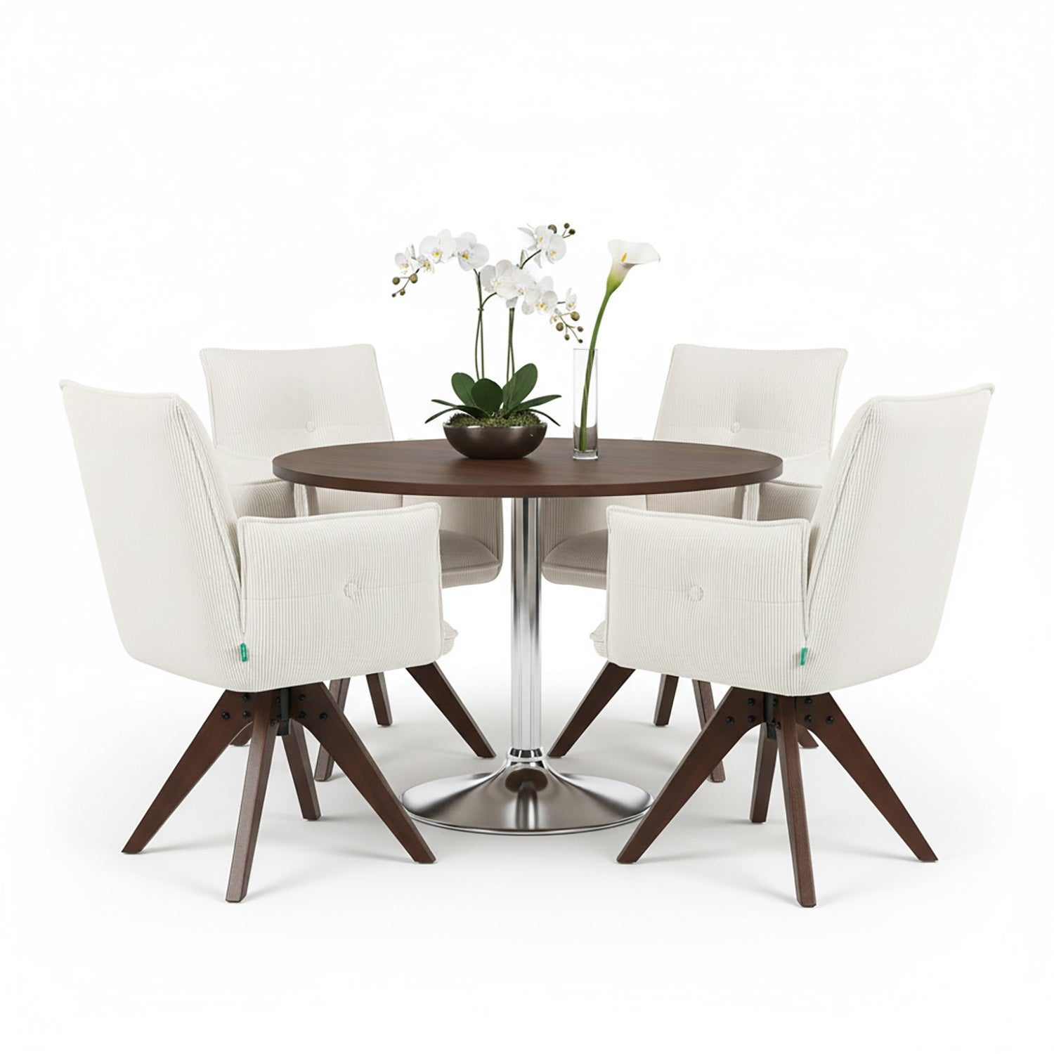 Esszimmerstuhl Mika-Emil 2er-Set | 360° drehbar | Eiche geölt Natur