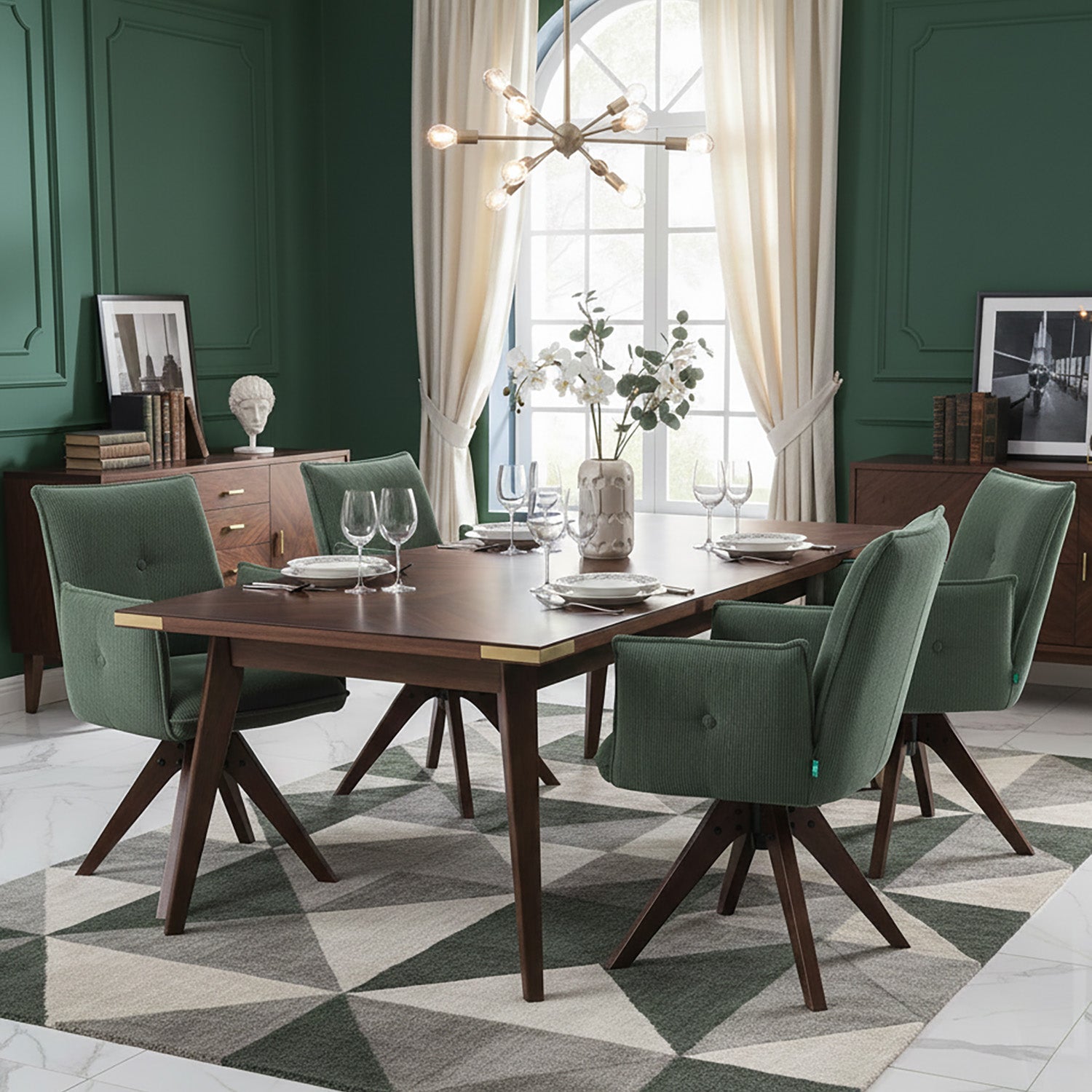 Esszimmerstuhl Mika-Emil 2er-Set | 360° drehbar | Eiche geölt Natur