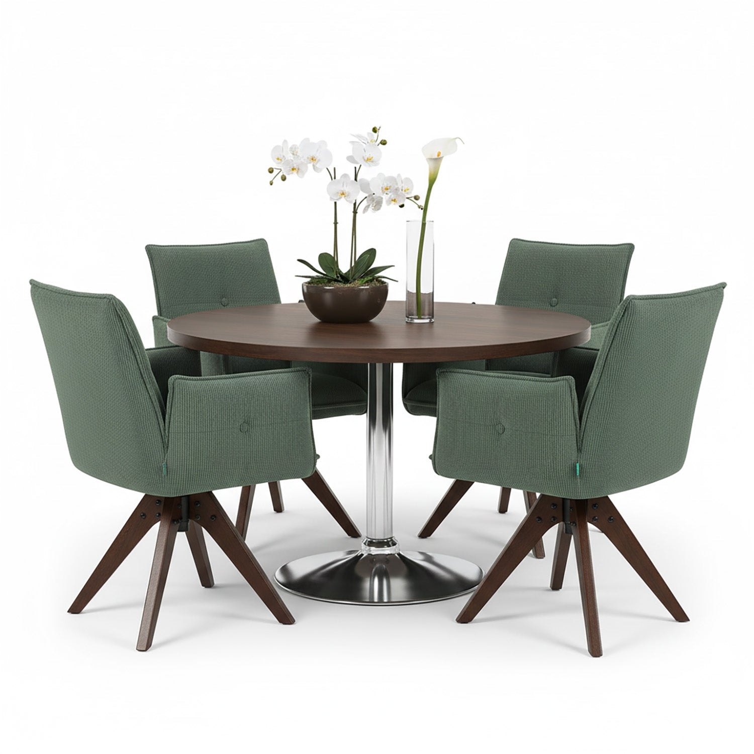 Esszimmerstuhl Mika-Emil 2er-Set | 360° drehbar | Eiche geölt Natur