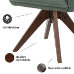 Esszimmerstuhl Mika-Emil 2er-Set | 360° drehbar | Eiche geölt Natur