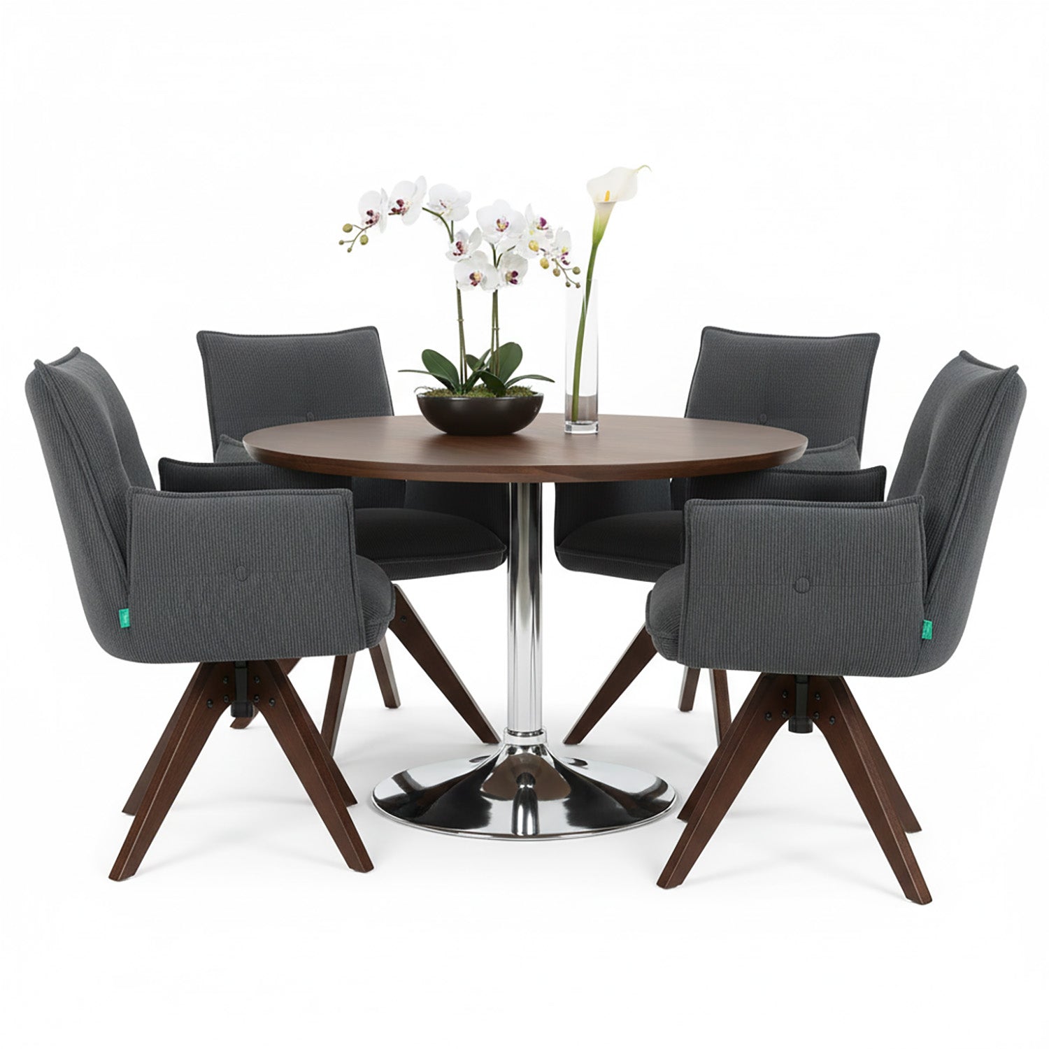 Esszimmerstuhl Mika-Emil 2er-Set | 360° drehbar | Eiche geölt Natur