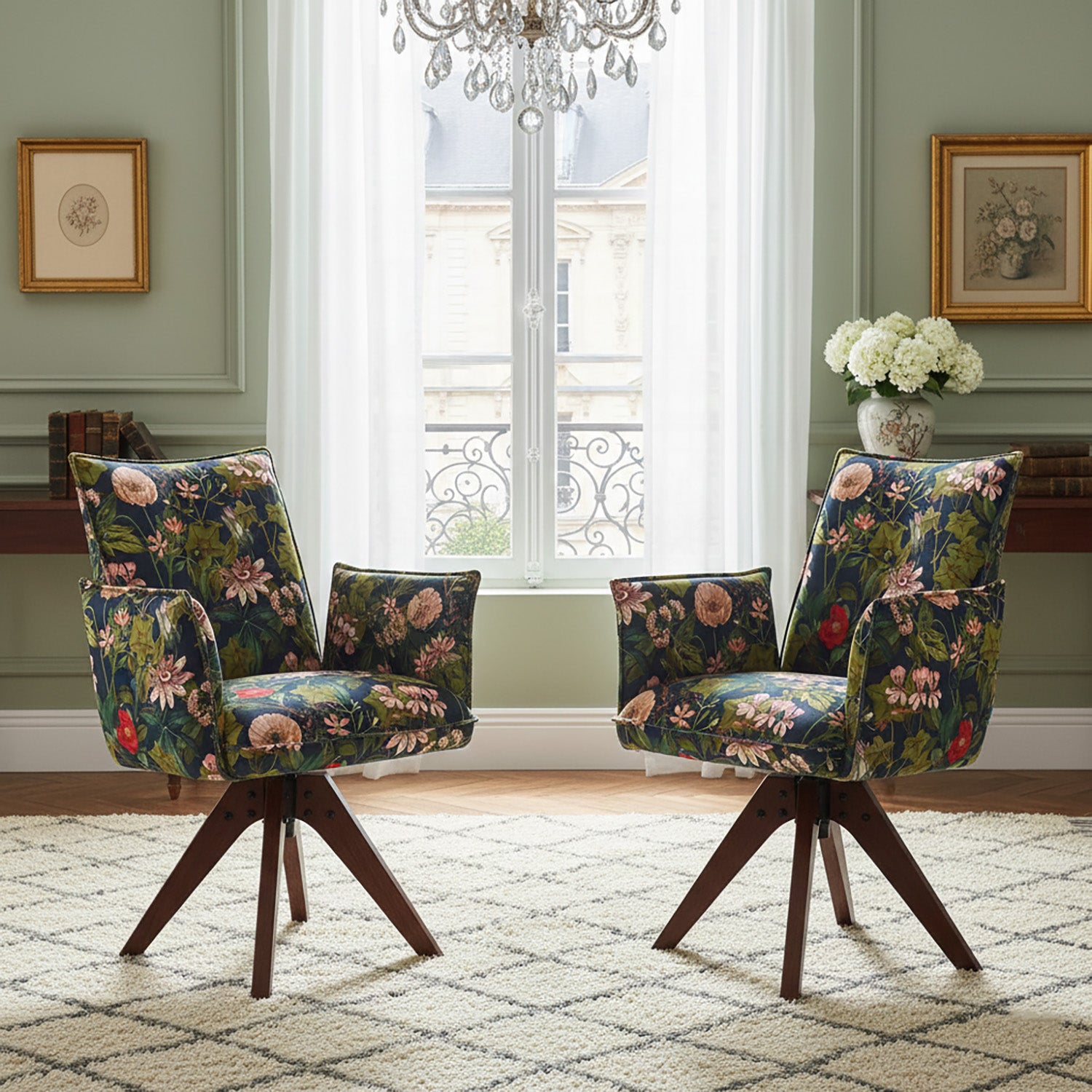 Esszimmerstuhl Mika-Emil 2er-Set | 360° drehbar | Eiche geölt Natur