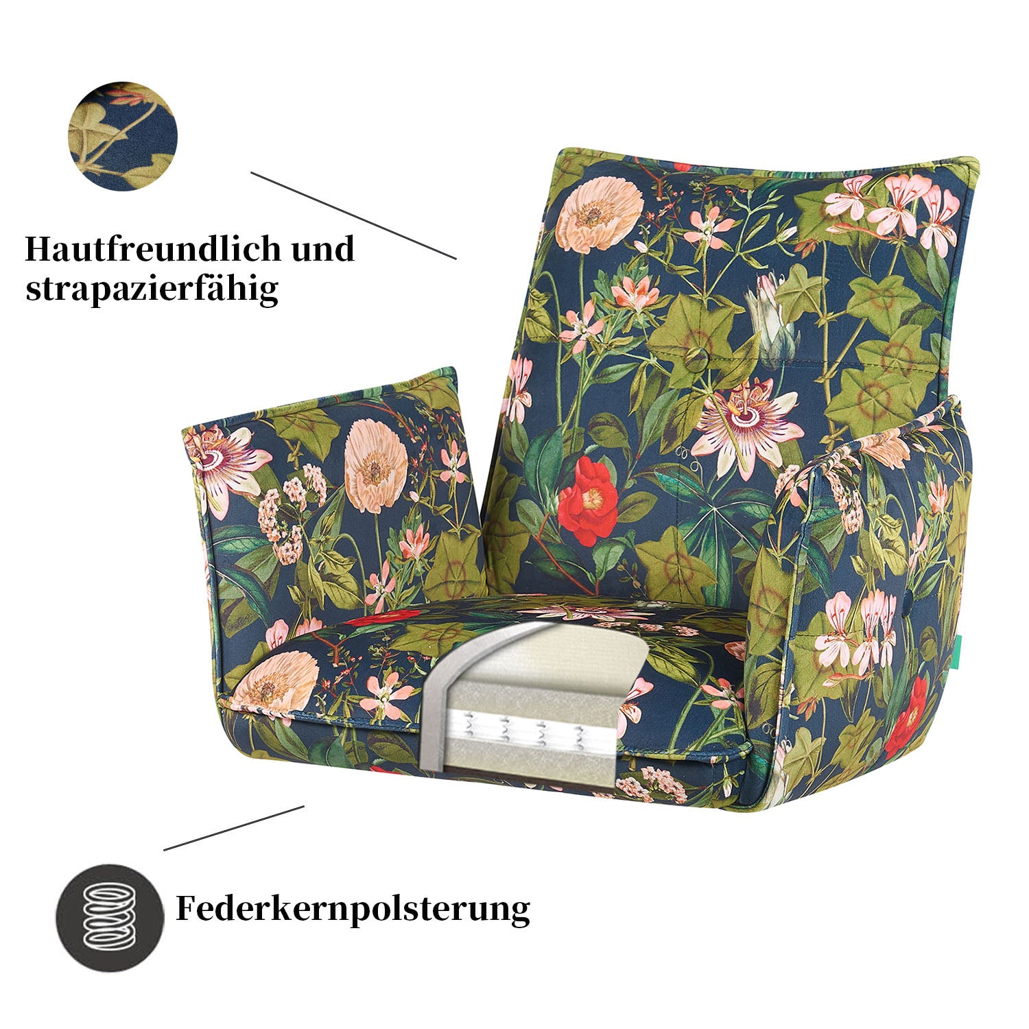 Esszimmerstuhl Mika-Emil 2er-Set | 360° drehbar | Eiche geölt Natur