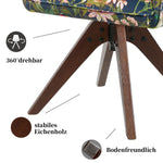 Esszimmerstuhl Mika-Emil 2er-Set | 360° drehbar | Eiche geölt Natur