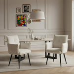 Mika-Nina 2er-Set- Armlehenstuhl mit Mini Cord Bezug