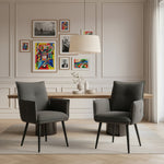 Mika-Nina 2er-Set- Armlehenstuhl mit Mini Cord Bezug