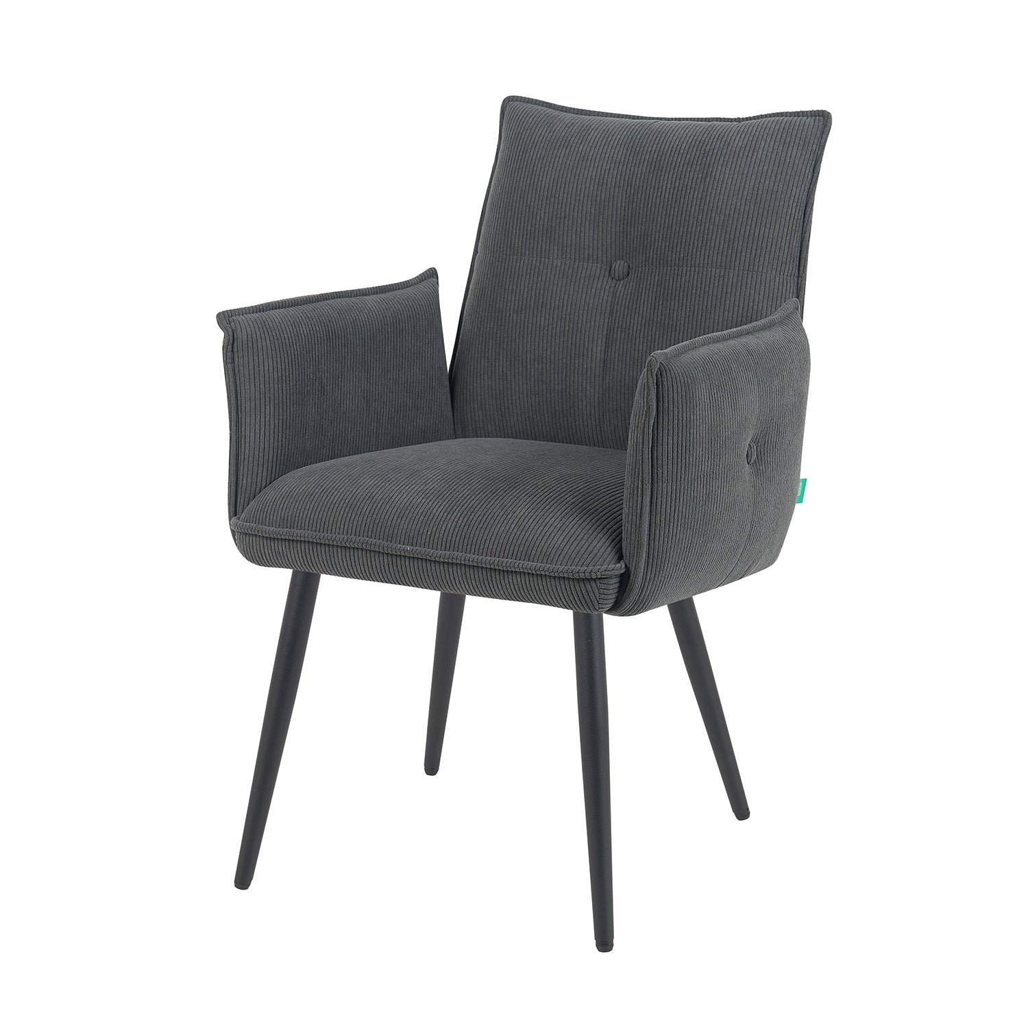 Mika-Nina 2er-Set- Armlehenstuhl mit Mini Cord Bezug